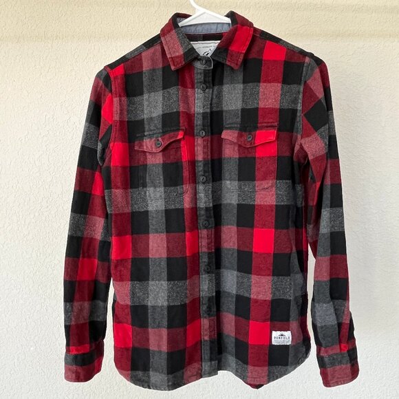 Penfield Flannel Button Down Red Checkered Small - Picture 4 of 9